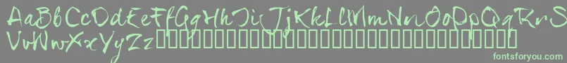 Шрифт SerialsT – зелёные шрифты на сером фоне