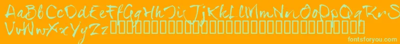 SerialsT Font – Green Fonts on Orange Background