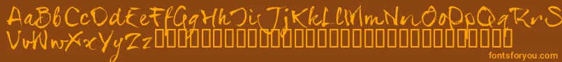 SerialsT Font – Orange Fonts on Brown Background