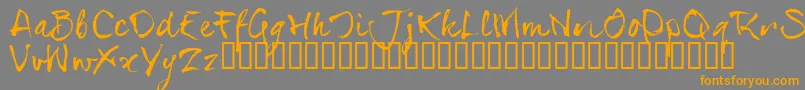 SerialsT Font – Orange Fonts on Gray Background