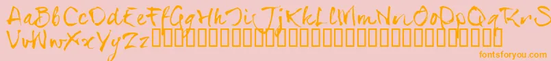 SerialsT Font – Orange Fonts on Pink Background