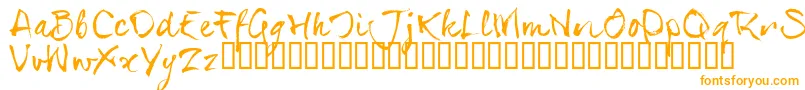 SerialsT Font – Orange Fonts on White Background