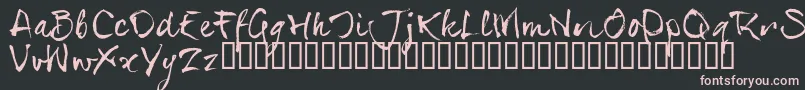 SerialsT-fontti – vaaleanpunaiset fontit mustalla taustalla