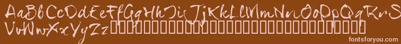 SerialsT Font – Pink Fonts on Brown Background