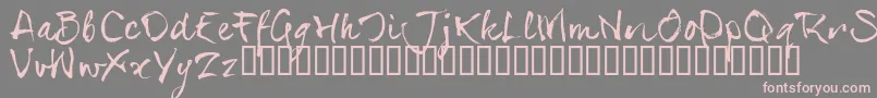 SerialsT-fontti – vaaleanpunaiset fontit harmaalla taustalla