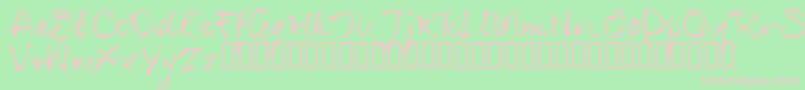 SerialsT Font – Pink Fonts on Green Background
