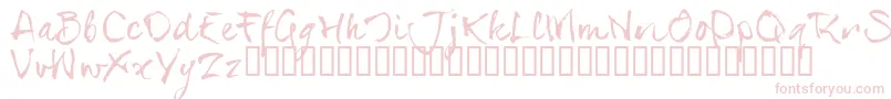SerialsT-fontti – vaaleanpunaiset fontit valkoisella taustalla