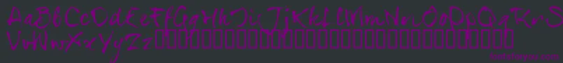 SerialsT-fontti – violetit fontit mustalla taustalla