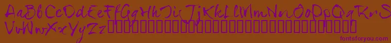 SerialsT Font – Purple Fonts on Brown Background