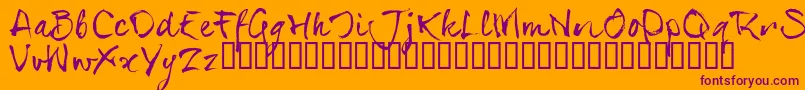 SerialsT Font – Purple Fonts on Orange Background