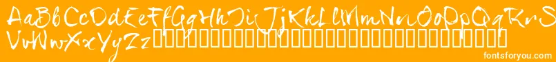 Шрифт SerialsT – белые шрифты на оранжевом фоне