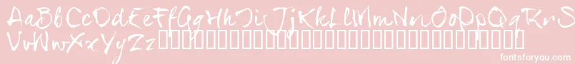 フォントSerialsT – ピンクの背景に白い文字