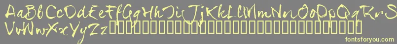SerialsT-fontti – keltaiset fontit harmaalla taustalla