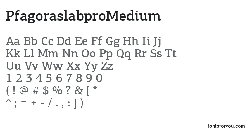 Schriftart PfagoraslabproMedium – Alphabet, Zahlen, spezielle Symbole