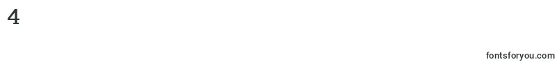 フォントPfagoraslabproMedium – フォント数字4