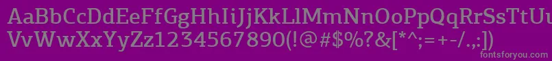 fuente PfagoraslabproMedium – Fuentes Grises Sobre Fondo Morado