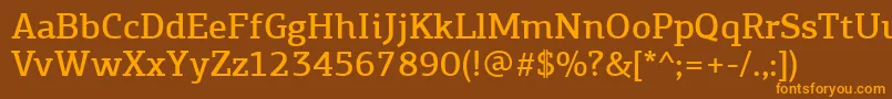 PfagoraslabproMedium Font – Orange Fonts on Brown Background