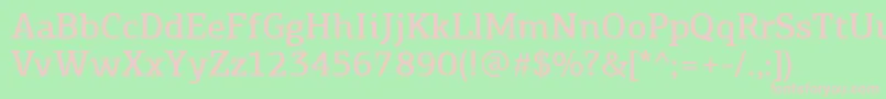 PfagoraslabproMedium Font – Pink Fonts on Green Background