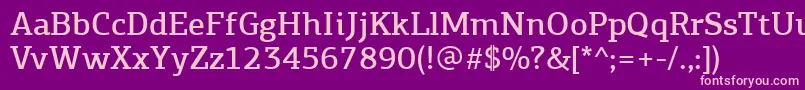 PfagoraslabproMedium Font – Pink Fonts on Purple Background