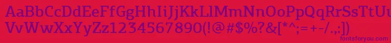 PfagoraslabproMedium Font – Purple Fonts on Red Background