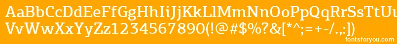 PfagoraslabproMedium Font – White Fonts on Orange Background