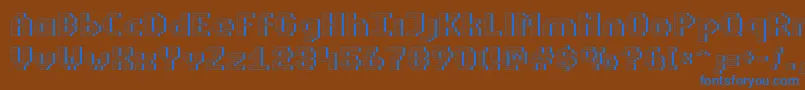 Czcionka Estrogw – niebieskie czcionki na brązowym tle