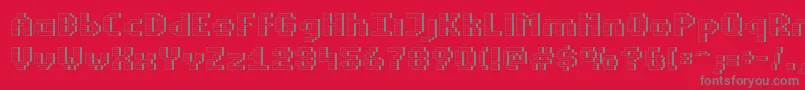 Estrogw Font – Gray Fonts on Red Background