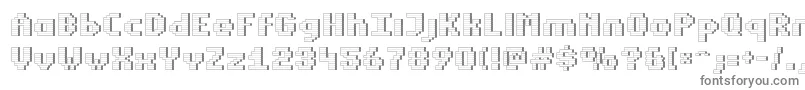 Estrogw-fontti – harmaat kirjasimet valkoisella taustalla