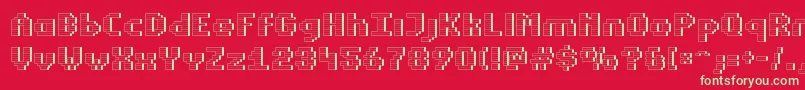 フォントEstrogw – 赤い背景に緑の文字