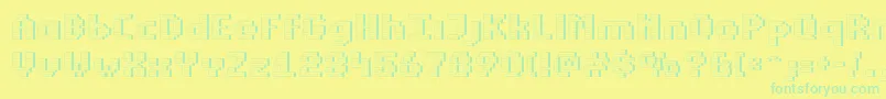 fuente Estrogw – Fuentes Verdes Sobre Fondo Amarillo