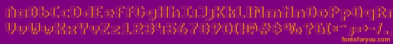 Estrogw Font – Orange Fonts on Purple Background