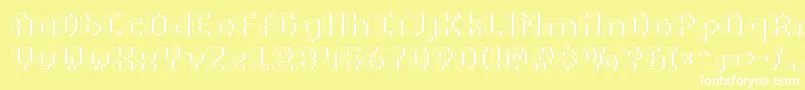 Estrogw Font – White Fonts on Yellow Background
