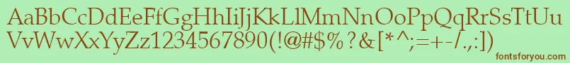 Latinopal3Lightsh Font – Brown Fonts on Green Background