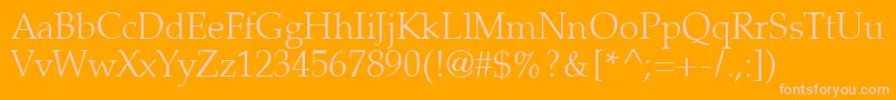Latinopal3Lightsh Font – Pink Fonts on Orange Background