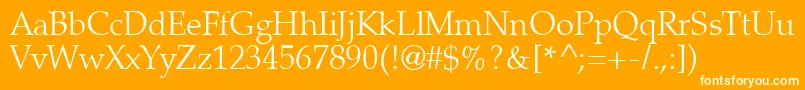 Latinopal3Lightsh Font – White Fonts on Orange Background