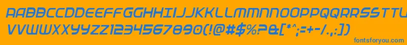 More about Fedservicelightcondital Font Fedservicelightcondital Font – Blue Fonts on Orange Background