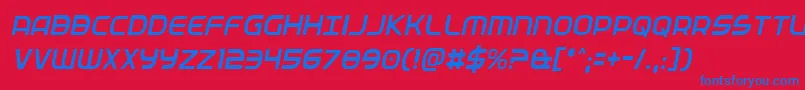 Fedservicelightcondital Font – Blue Fonts on Red Background
