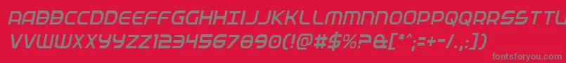 Fedservicelightcondital Font – Gray Fonts on Red Background