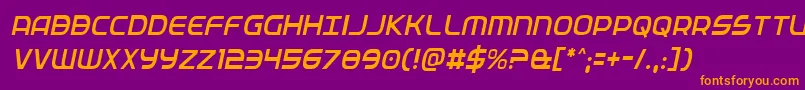 Fedservicelightcondital Font – Orange Fonts on Purple Background