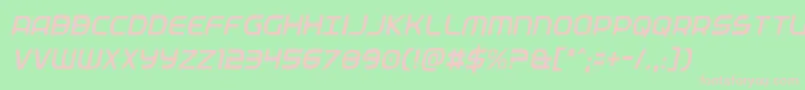 Fedservicelightcondital Font – Pink Fonts on Green Background