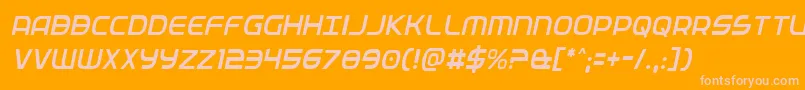 Fedservicelightcondital Font – Pink Fonts on Orange Background