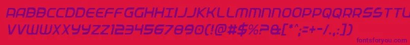 Fedservicelightcondital Font – Purple Fonts on Red Background