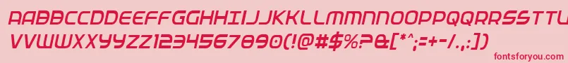 Fedservicelightcondital Font – Red Fonts on Pink Background