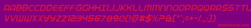 Fedservicelightcondital Font – Red Fonts on Purple Background