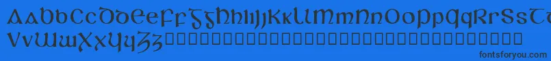 フォントSlaine – 黒い文字の青い背景