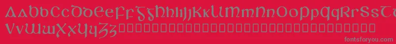 フォントSlaine – 赤い背景に灰色の文字