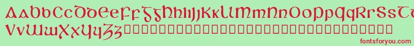 Slaine Font – Red Fonts on Green Background