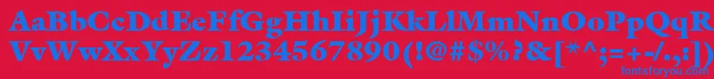 ItcGalliardLtUltra Font – Blue Fonts on Red Background