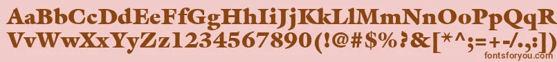 Шрифт ItcGalliardLtUltra – коричневые шрифты на розовом фоне