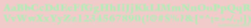 ItcGalliardLtUltra Font – Green Fonts on Pink Background